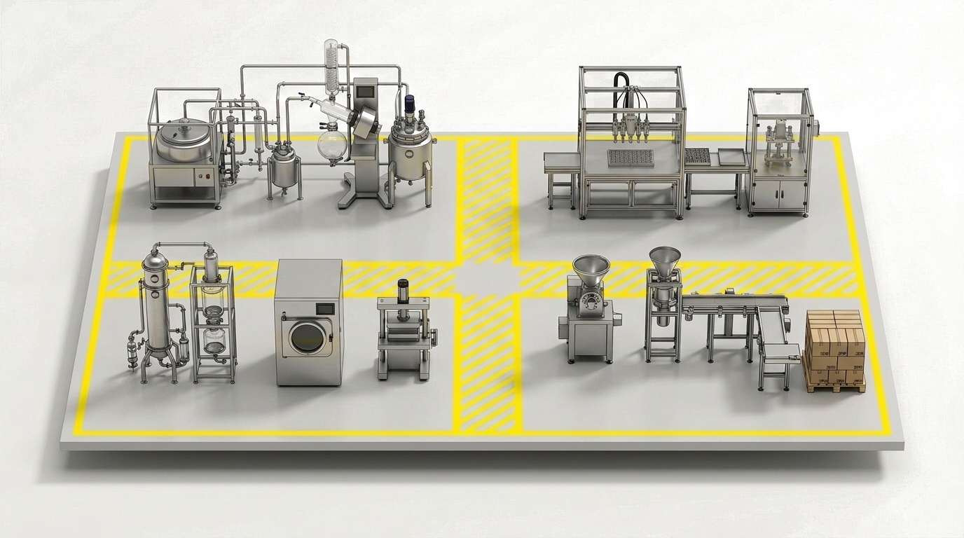 Standard Extraction and Production Facility Floor Layout